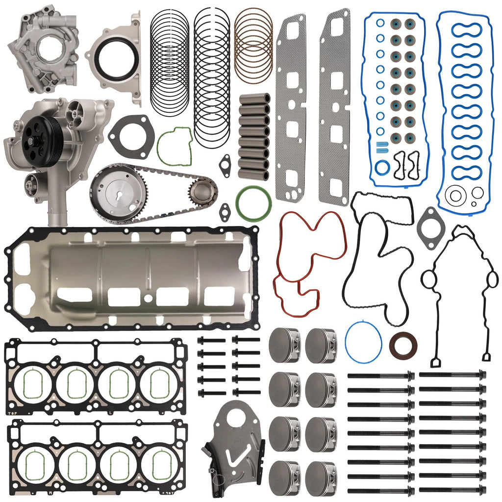 Complete Pistons Set w/ Pins & Timing Chain for Dodge Durango 5.7L (2004–2005)