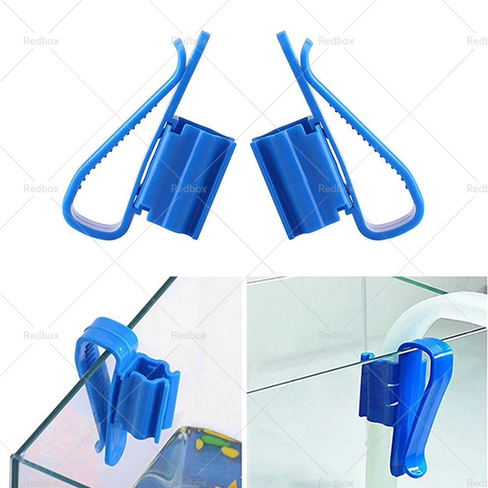 2X Hose Clamp Holder for Aquarium Fish Tank Filtration Pipe
