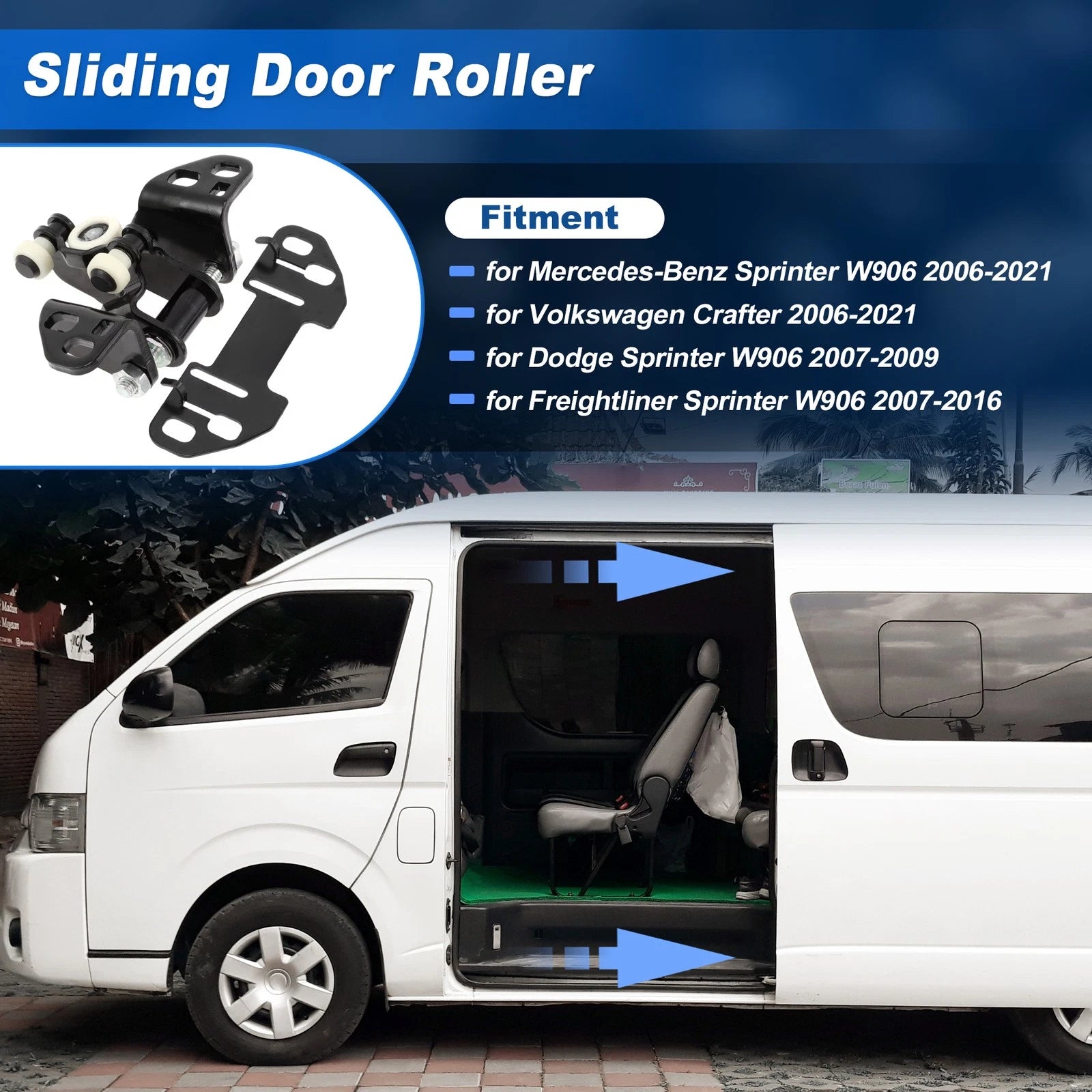 Sliding Door Roller for Mercedes-Benz Sprinter W906 (2006–2021) 9067600347