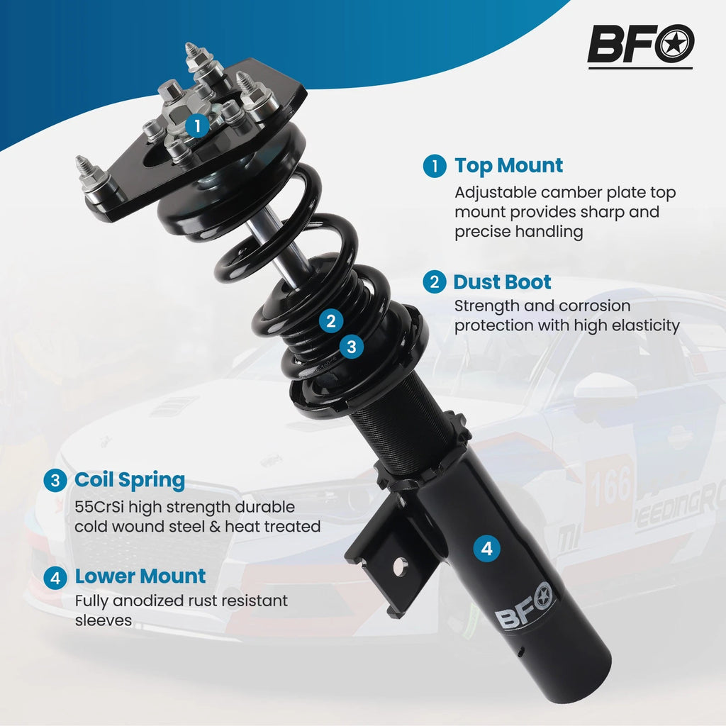 Coilover Struts Assembly for VW Golf GTI Jetta MK5 MK6 (2006-2018) Adjustable Height