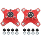 2PC Front Red Wheel Hubs w/Nuts for Honda TRX250X (2009–2020) TRX400X (2009, 2012–2014)