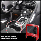 1 Pc Red Cup Holder Cover Trim Sticker for Dodge Charger, Chrysler  767153534553