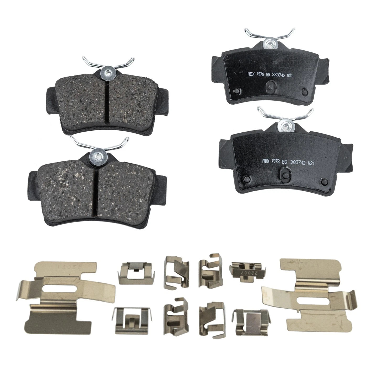 Set of 4 Ceramic Brake Pads for Ford Mustang (1999–2004)