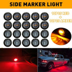 20X 3/4" LED Smoked Round Marker Lights for Truck Trailer (Universal)