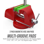 Soft Vice Jaw Pad Clamps for Hand Tools - Rubber Magnetic Pads