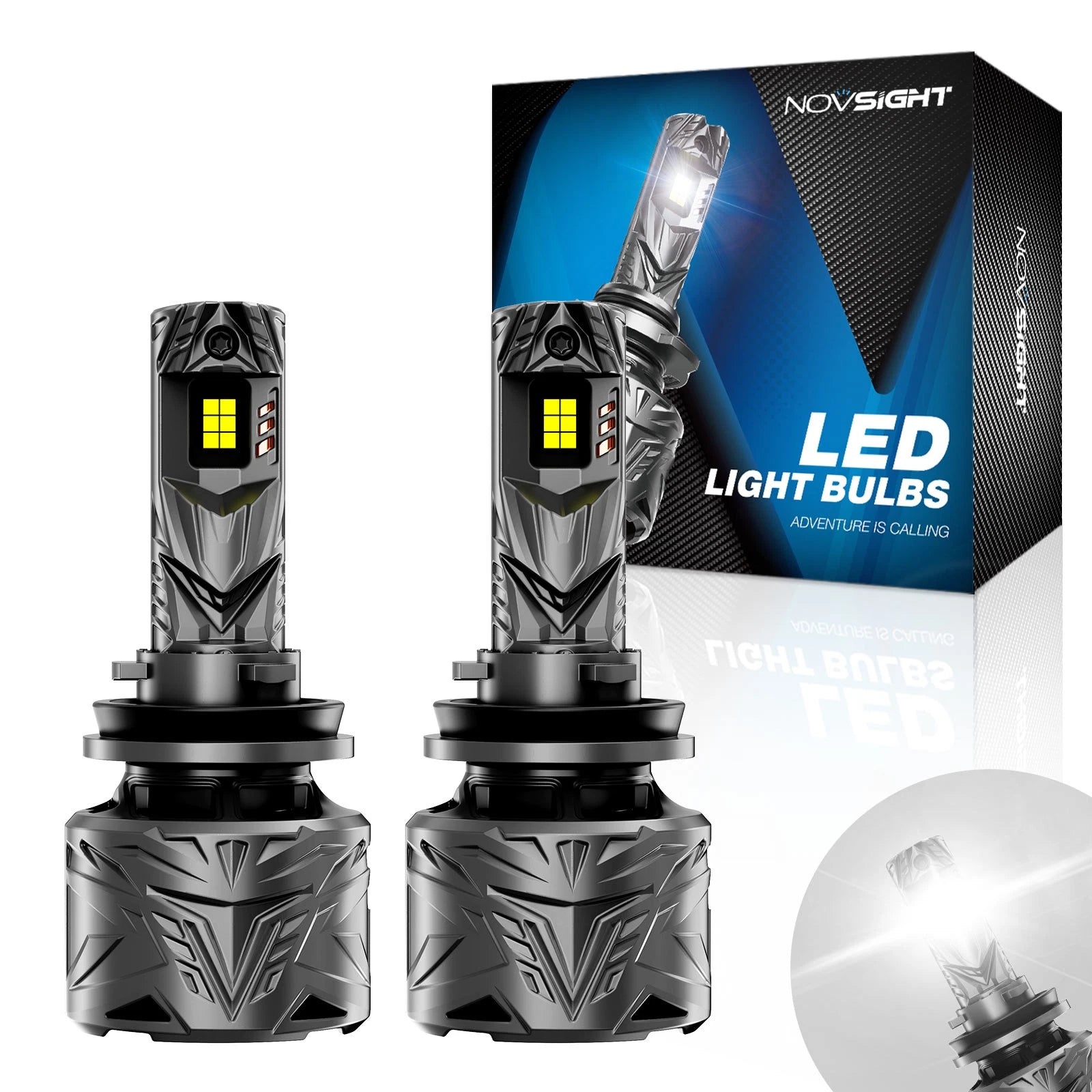 H11 LED Headlight Bulbs Kit for H11 Vehicles (6500K, 60000LM)