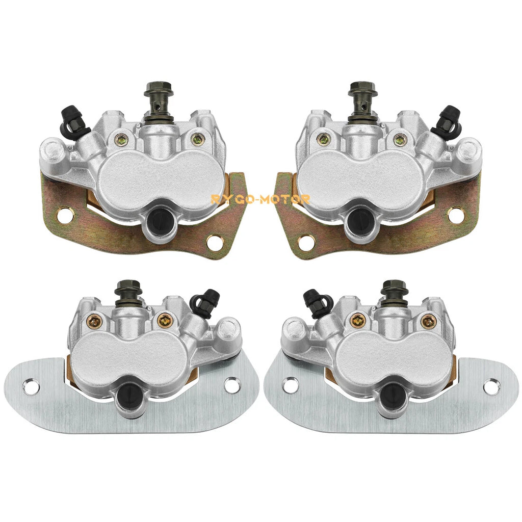 Front & Rear Brake Calipers Set for Yamaha Rhino 700 YXR700F (2008–2013) with Pads