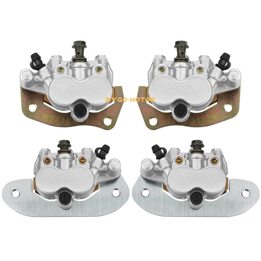 Front & Rear Brake Calipers Set for Yamaha Rhino 700 YXR700F (2008–2013) with Pads