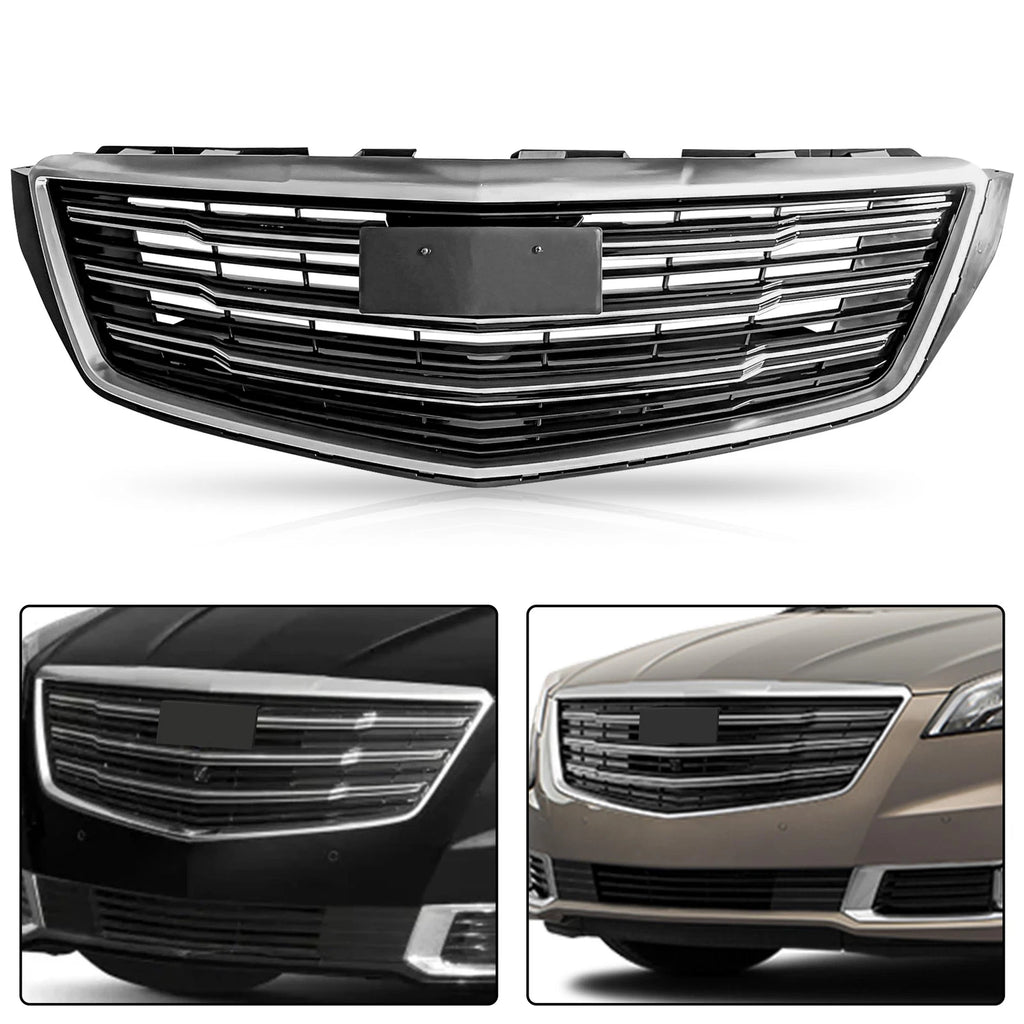 Black Front Upper Chrome Grill for Cadillac XTS (2018-2019)