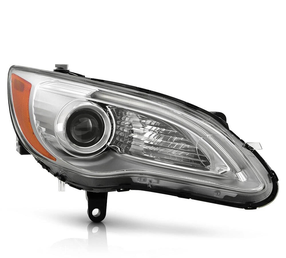 LED DRL Chrome Halogen Projector Headlight Right for Chrysler 200 (2011–2014)