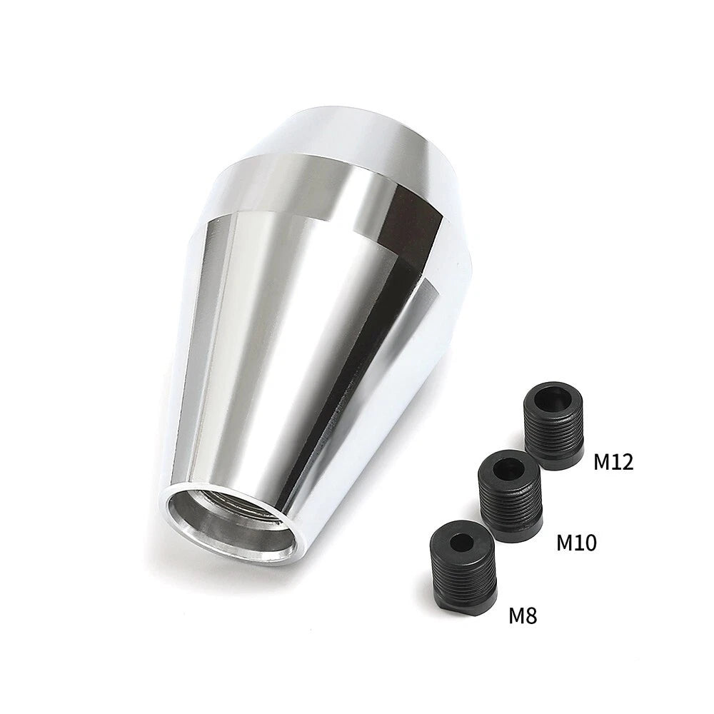 Aluminium Silver Gear Shift Knob for Universal Manual Shifter Lever