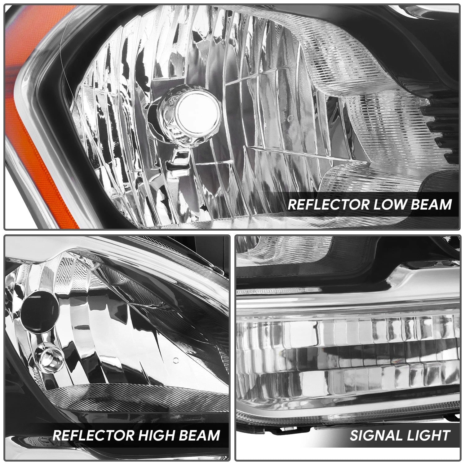 Passenger Right Headlight for Kia Soul (2012–2013) OE Style Black Housing