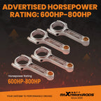 Set of 4 I-Beam Connecting Rods for Mazda 323 BG / 323F BG Miata MX5