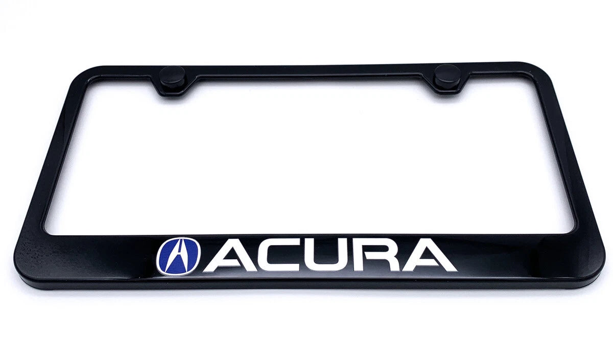 License Plate Frame Front for Acura with Black Plastic Blue Logo (1997–2025)