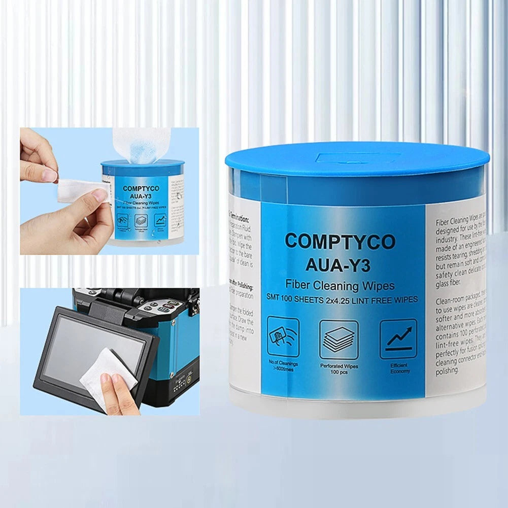 Dust-free Optical Fiber Cleaning Wipes for Bare Fiber (600+ Uses)
