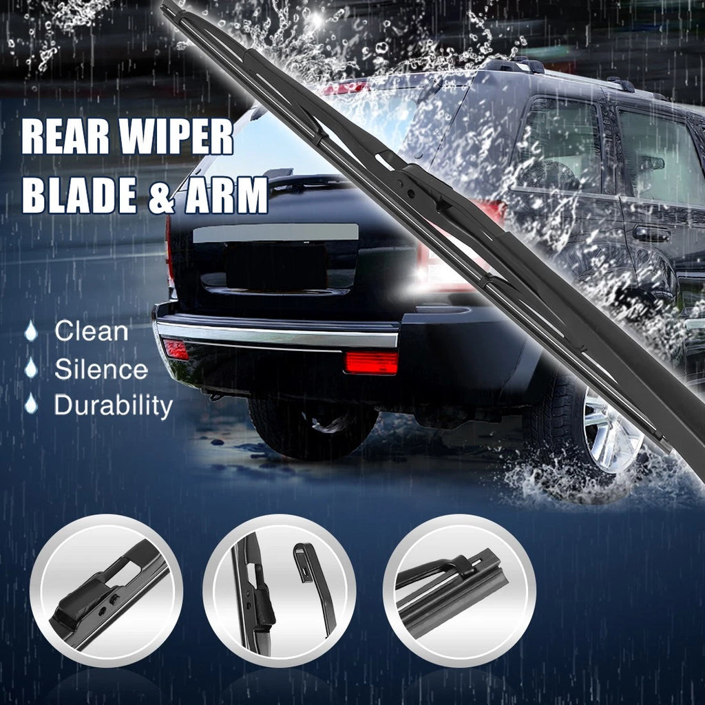 Set of 2 Rear Windshield Wiper Blade Arms 340mm for Volkswagen Golf GTI (2004–2008)