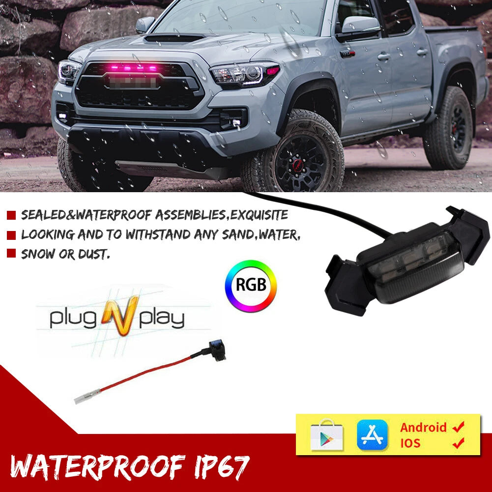 RGB LED Front Grille Lighting Kit for Toyota Tacoma (2016–2019)