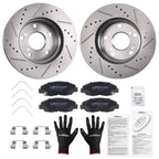 Set of 2 Front Brake Rotors and Pads for Honda Civic (2012–2015) S31601 D1578