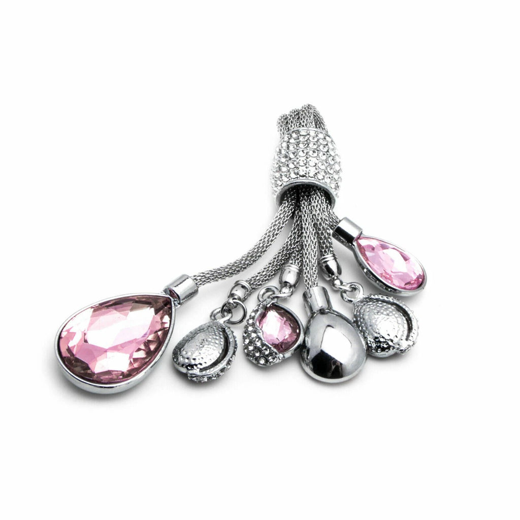 Pink Crystal Diamond Water-Drop Hanging Keychain for Ram (2011-2024)