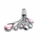 Pink Crystal Diamond Water-Drop Hanging Keychain for Ram (2011-2024)