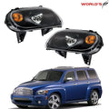 Set of 2 Halogen Headlights for Chevy HHR (2006–2011) Black Housing Clear