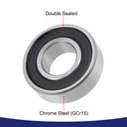 Set of 2 6202-2RS Ball Bearings for Various Models (15x35x11mm)