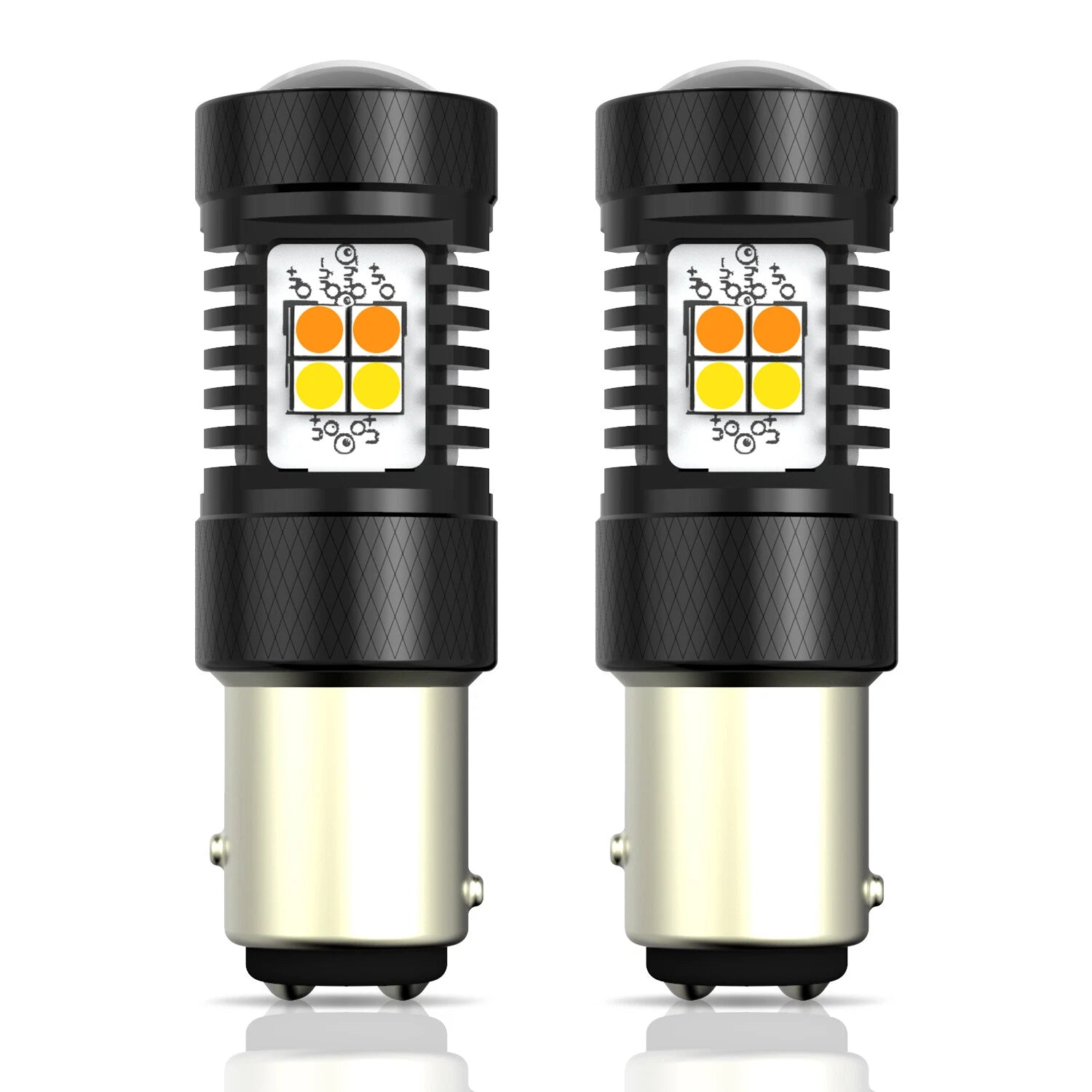 2X LED Switchback Turn Signal Parking Light Bulbs for Make Model (YYYY–YYYY)