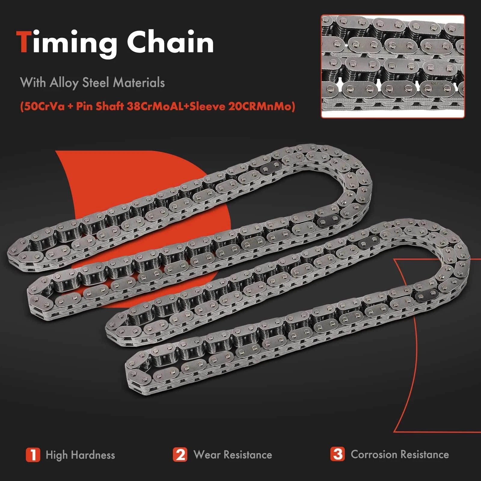 8X Timing Chain Kit for Ford F-150, Explorer, Mustang (2001–2010)