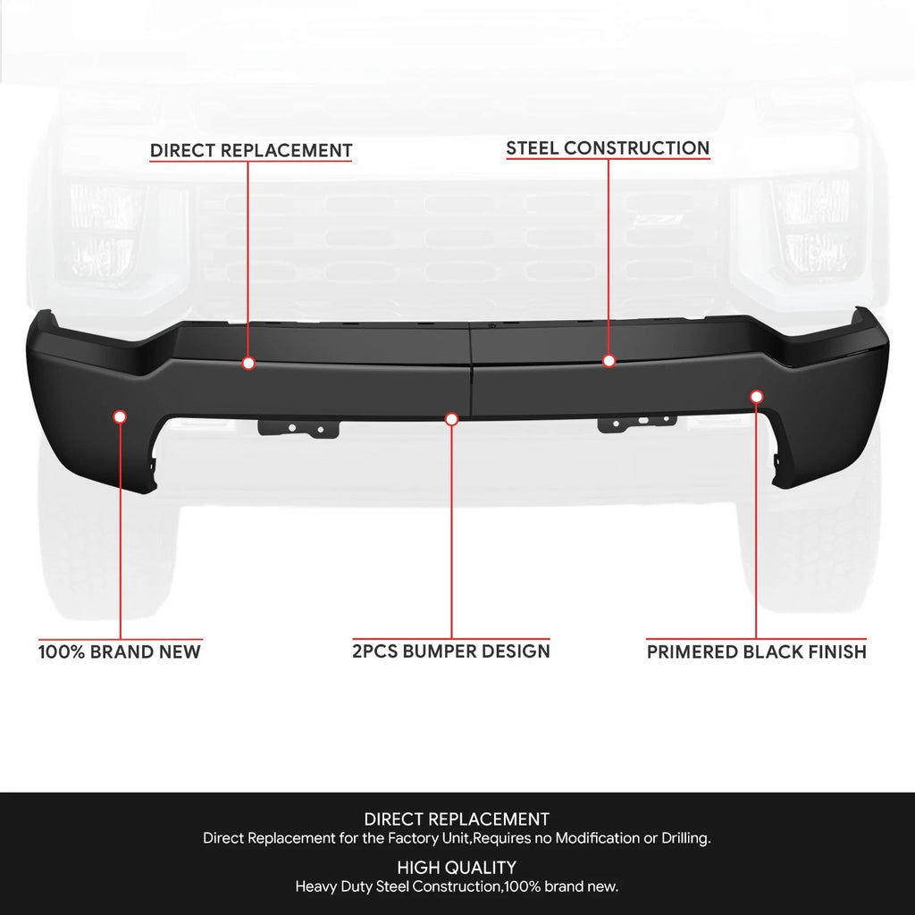 Front Bumper Face Bar for Silverado 2500 3500 HD (2020–2023)
