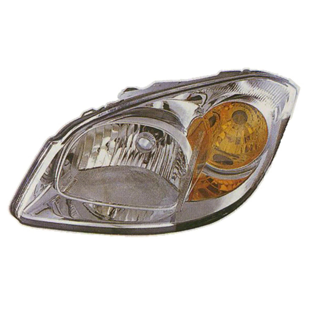 Replacement Amber/Clear Chrome Driver Side Head Light Assembly w/o Bracket