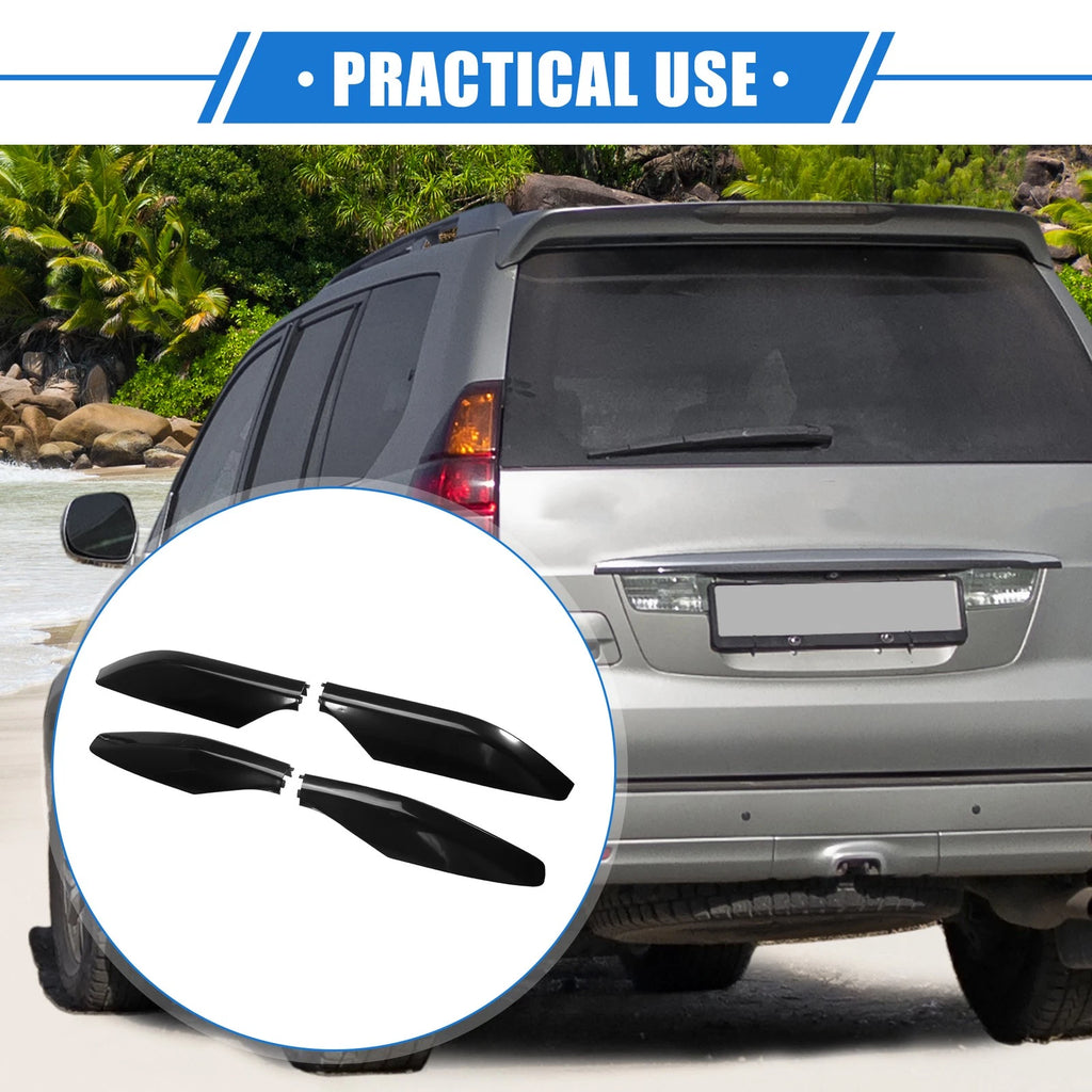 Set of 4 Roof Rack Side Rails End Cover Shells for Lexus GX470 (2003–2009) Black