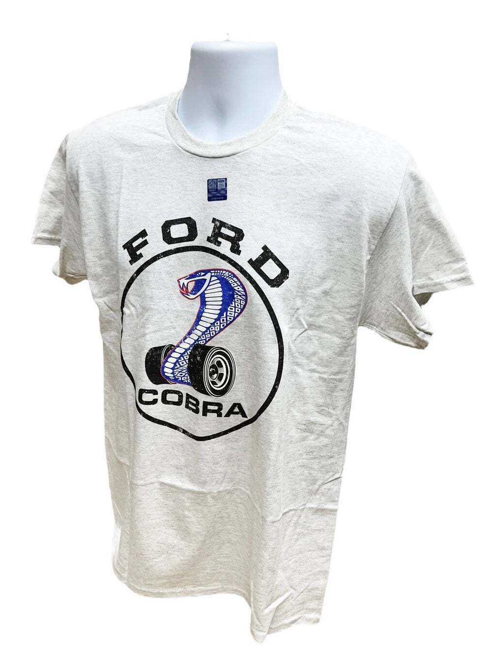 Ash Gray T-Shirt for Ford Mustang Cobra Jet Snake (1968–1970)