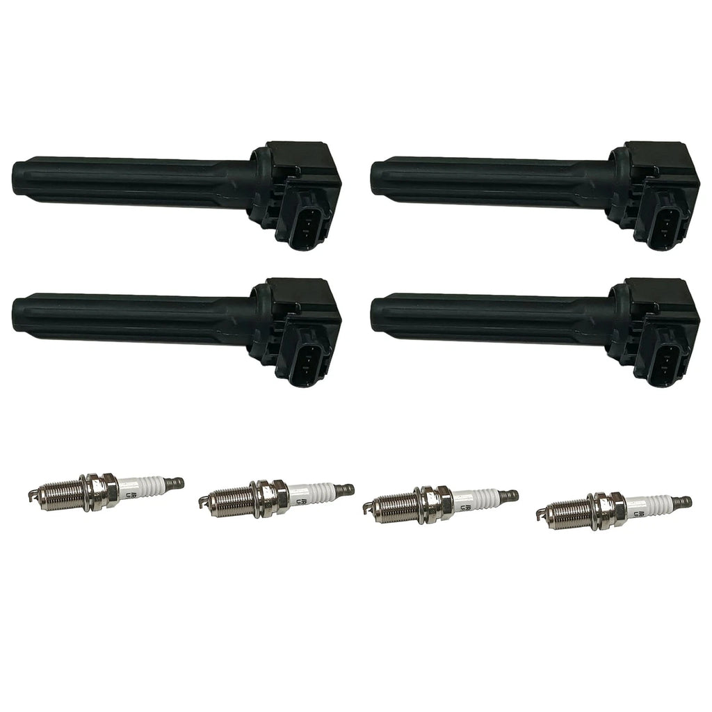 Set of 4 Ignition Coils and Spark Plugs for Mitsubishi Outlander (2014–2019)