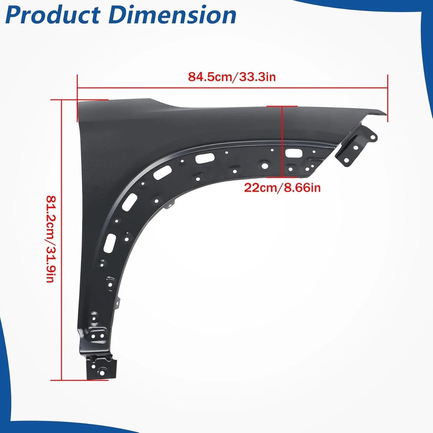 Fender for Chevy Trailblazer (2021–2023) Front Passenger Side Primed Steel