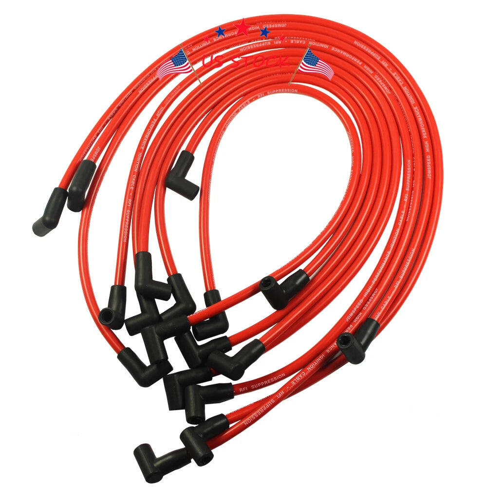 Set of 8 HEI Spark Plug Wires for Chevy BBC SBC 350 383 454 (1970–1995)