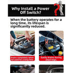 Heavy Duty Power Disconnect Switch for RV Boat Truck Batteries (12V 24V)