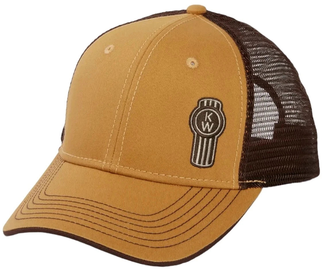 Kenworth Trucks Two Color Mesh Cap Gold/Brown
