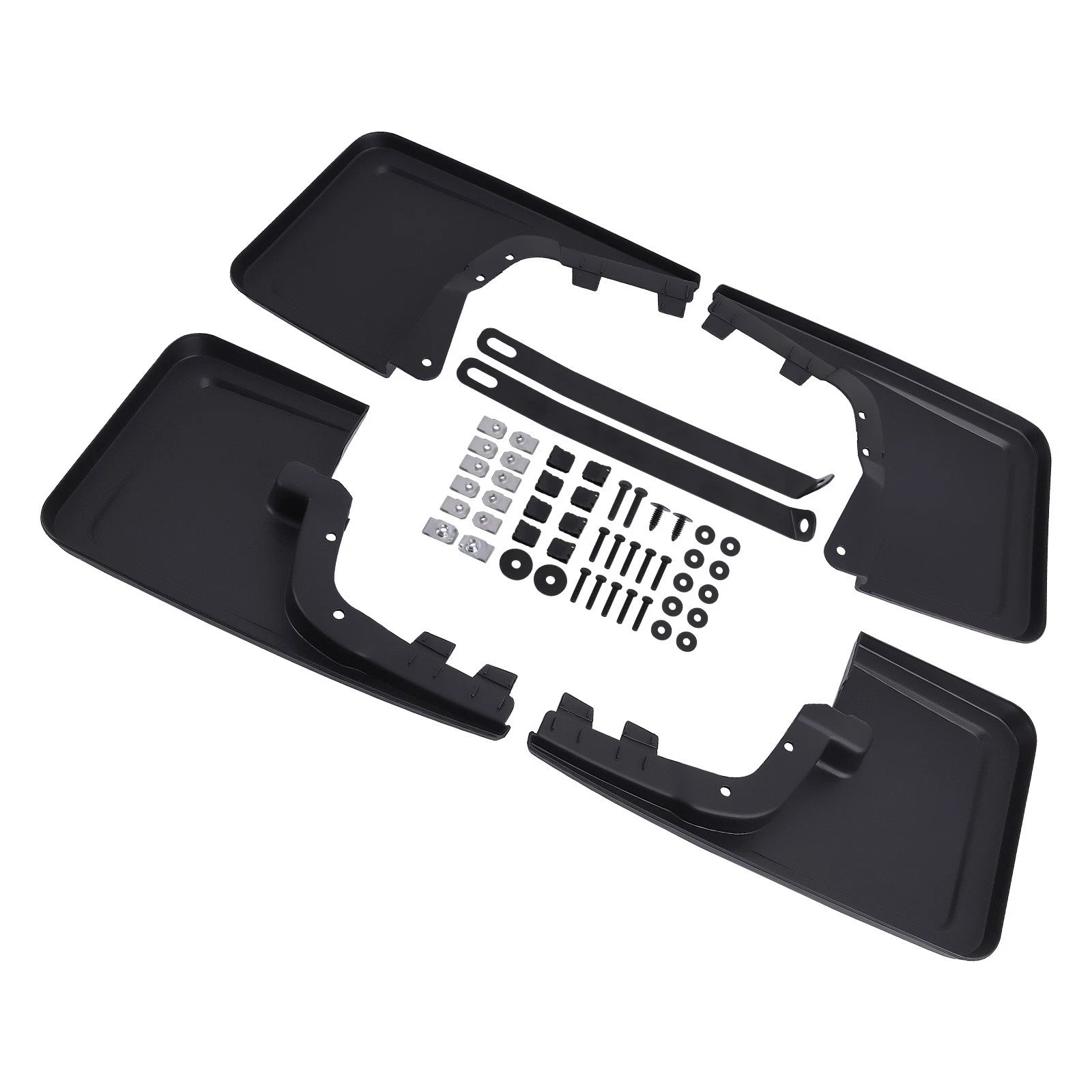 4X Black Splash Guards Mud Flaps for Ford F-150 (2021–2024)