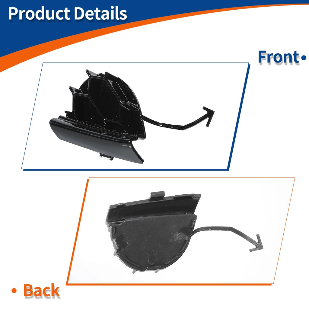 Tow Hook Cover for Ford Focus (2014–2018) - Front Right Side, Gloss Black