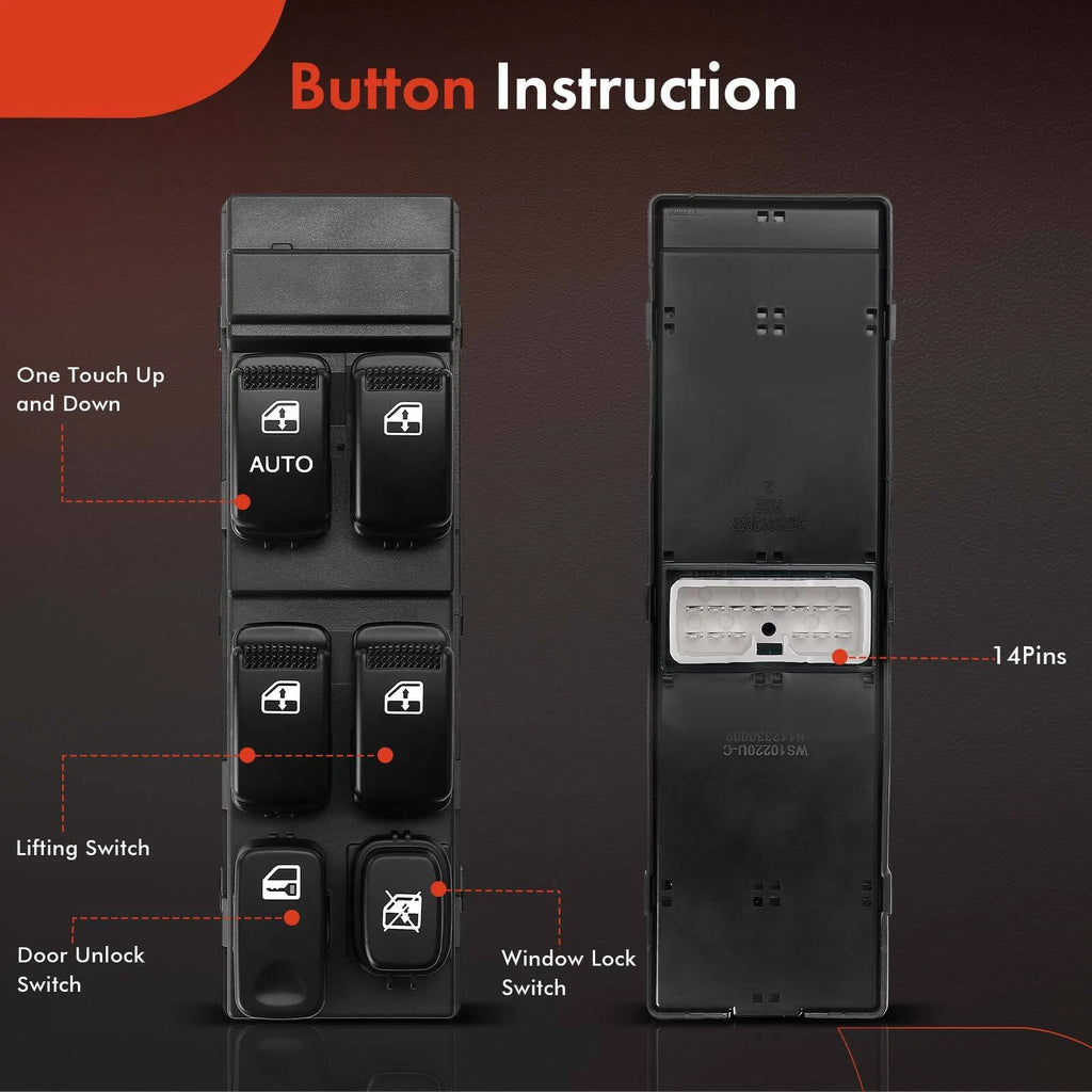 Front Left Power Window Switch for Kia Spectra5 (2007-2009)