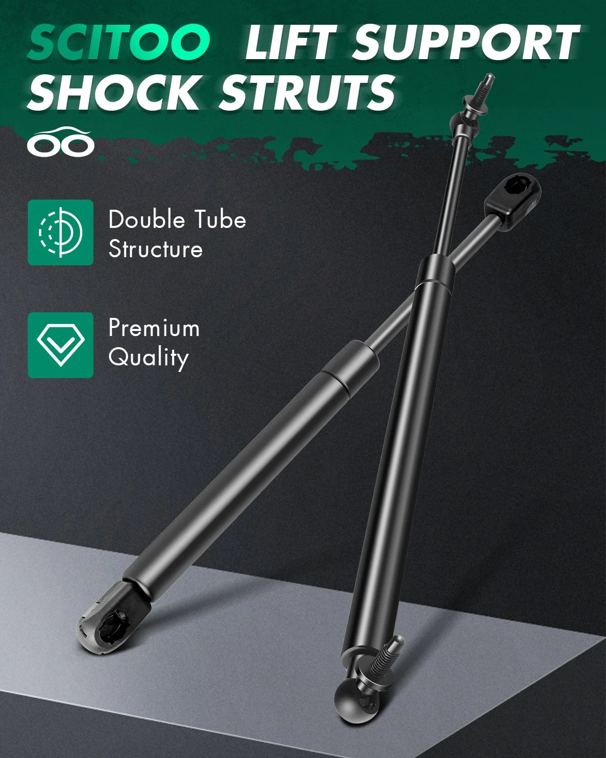 2 Lift Supports Struts for Jeep Grand Cherokee (1999–2004)