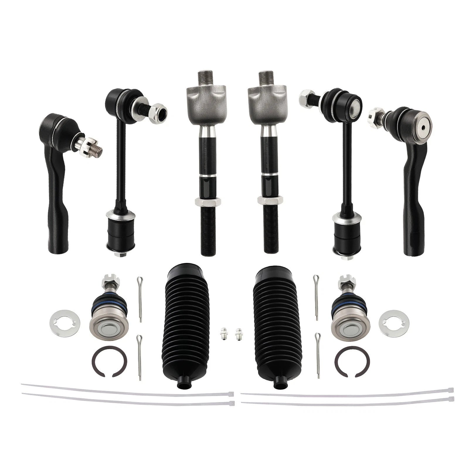 Front Steering Kit Tie Rod Ball Joint Sway Bar for Toyota Sequoia Tundra (2003–2007)
