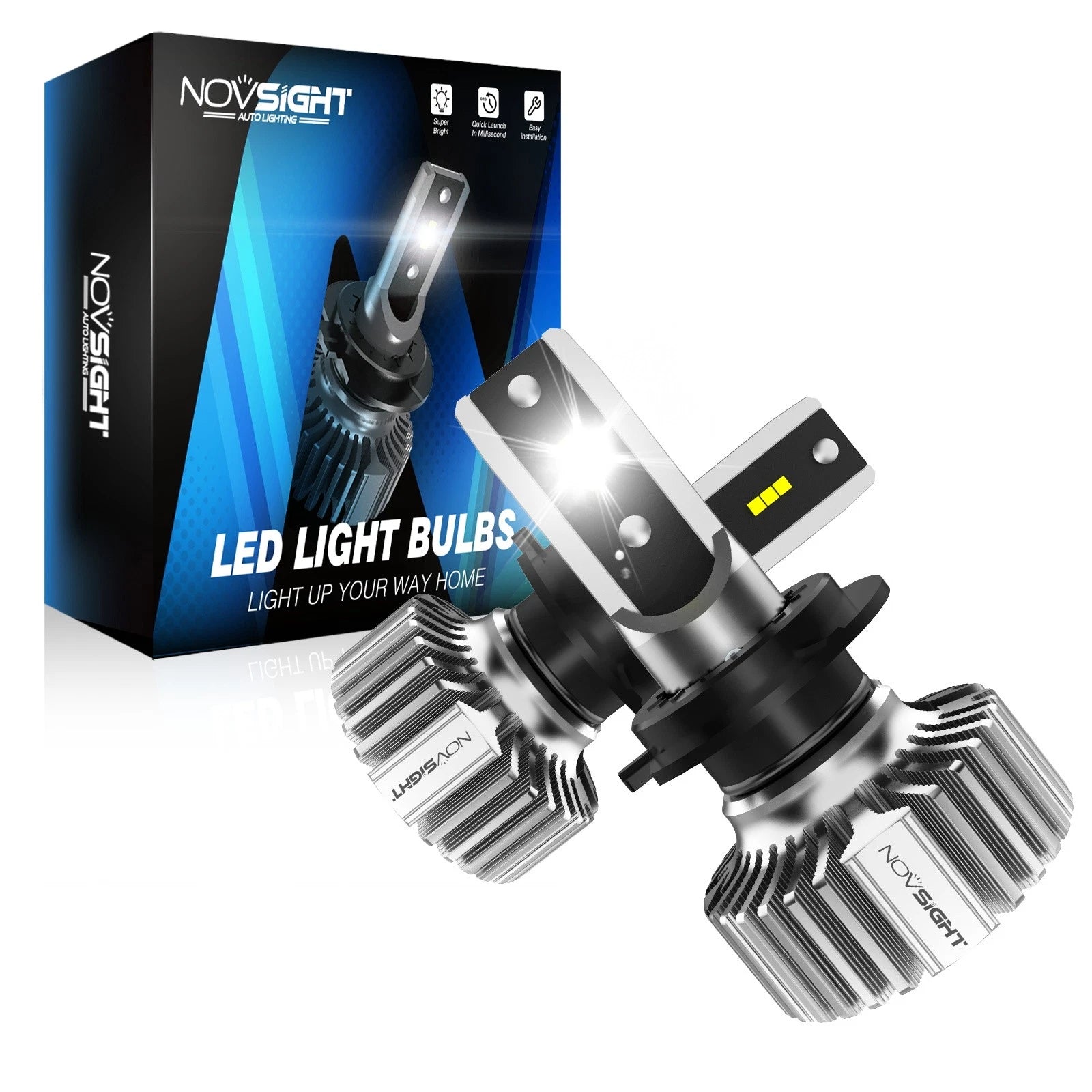 2X H7 LED Headlight Bulbs for Replace Halogen (10000LM, 6500K)