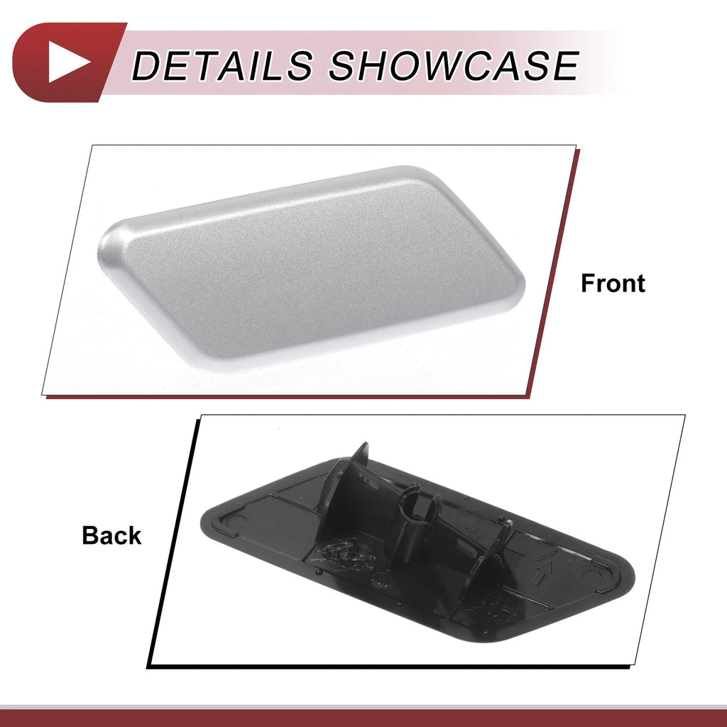 Front Right Washer Nozzle Cover Cap for Subaru Outback (2010–2012) Silver Tone
