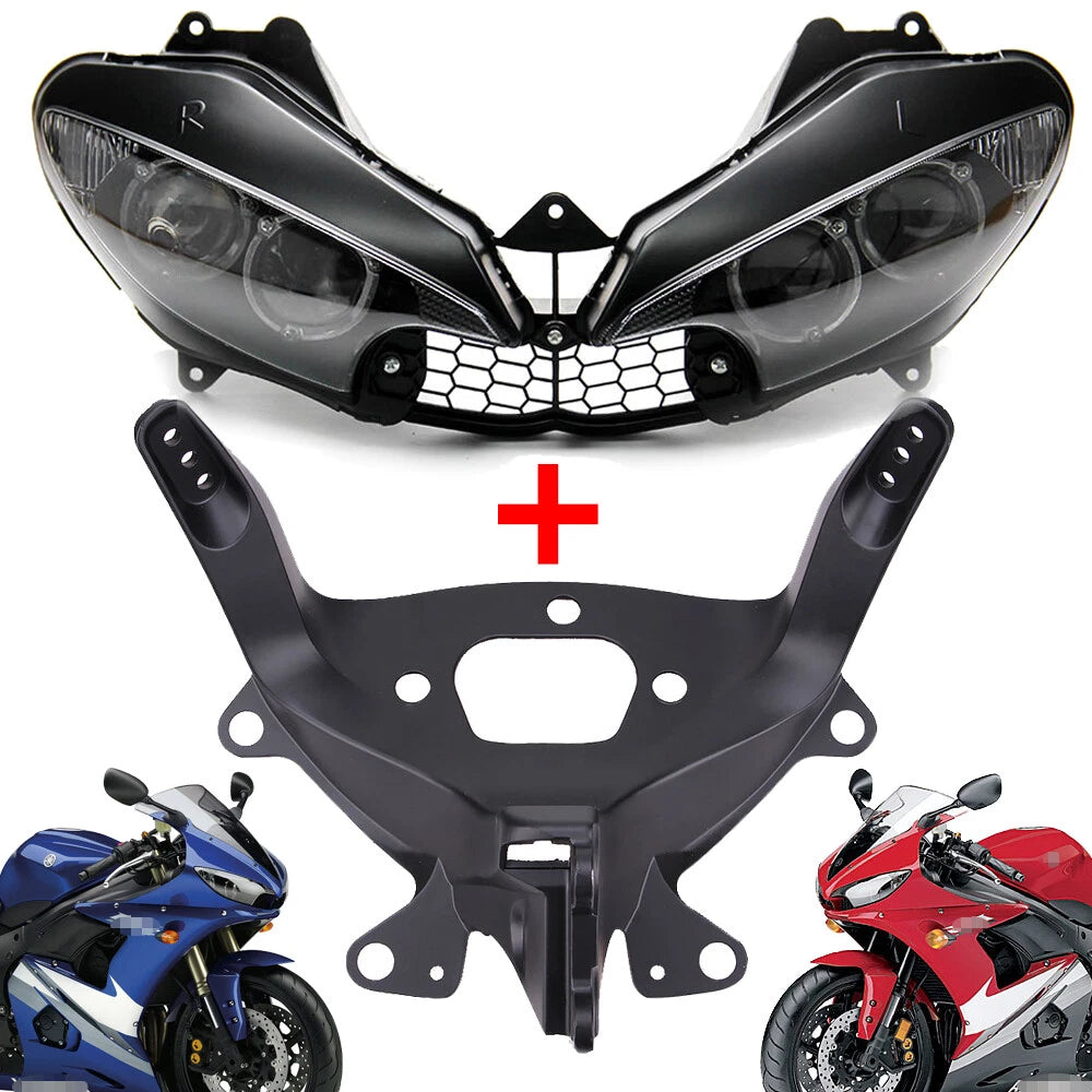 Front Headlight + Upper Fairing Stay Bracket for Yamaha YZF R6 (2003–2005)