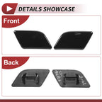 Washer Nozzle Cover Cap Set of 2 No.51117347666 for BMW X1 (2013–2015) Black