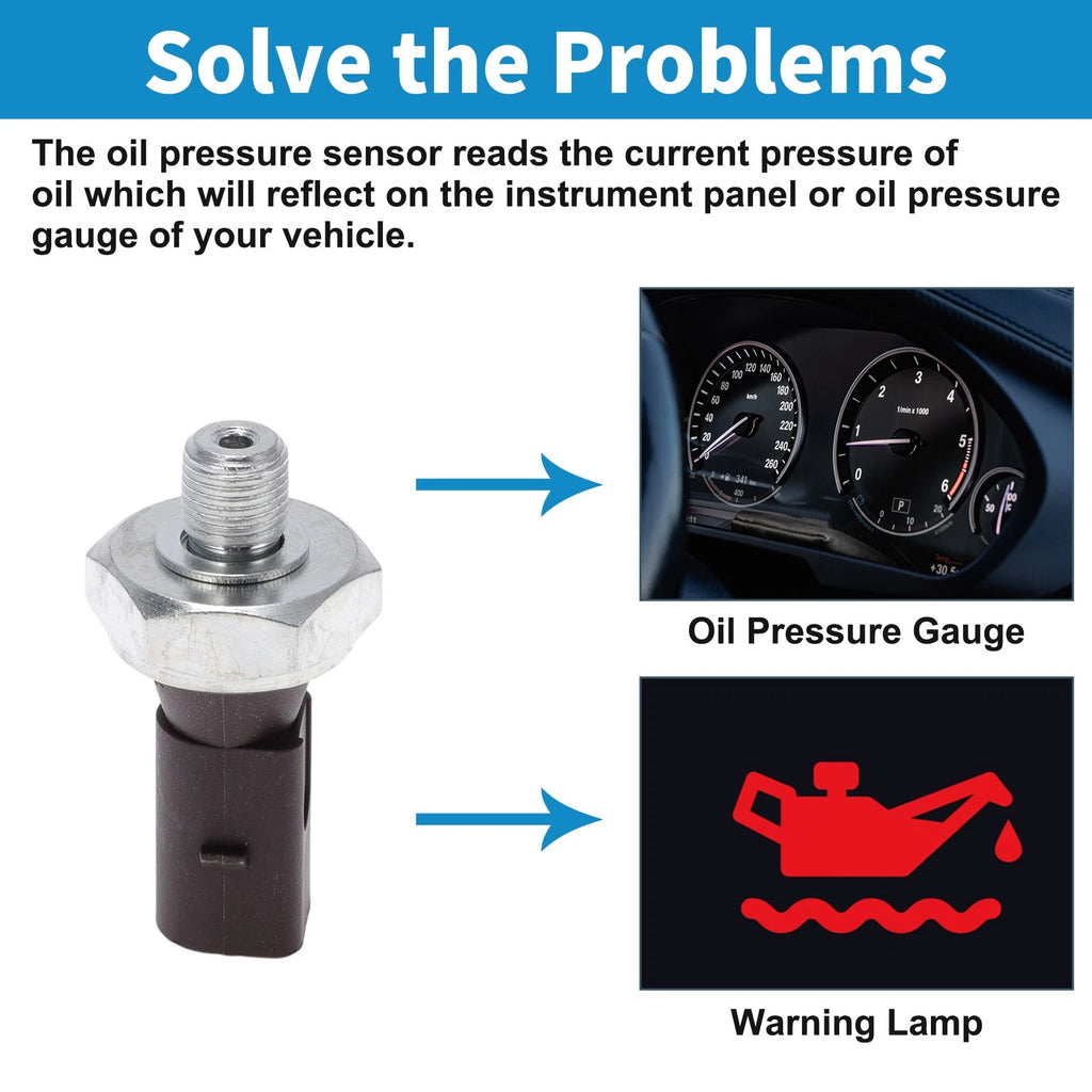 Engine Oil Pressure Sensor No.038919081H/038919081C for Audi A3 2.0L (2010–2013, 2015)