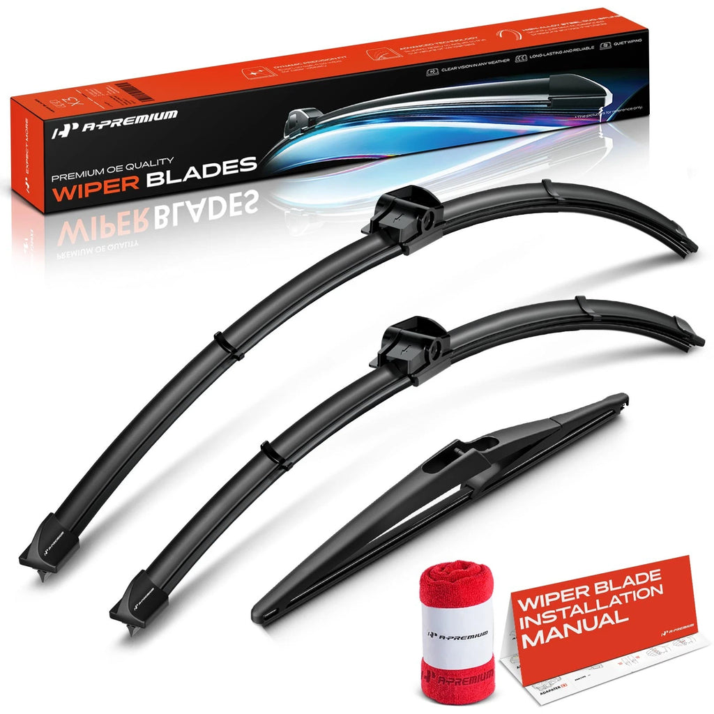 Set of 3 Windshield Wiper Blades for BMW i3 (2014–2021)