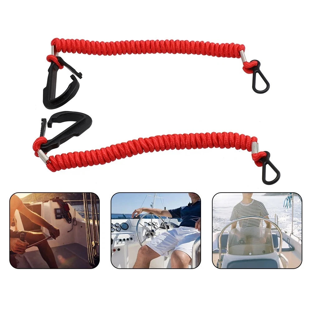 Nylon Coiled Lanyard for Mercury Mercruiser