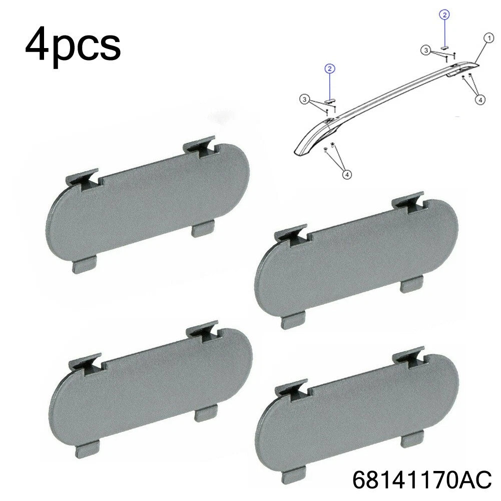 Set of 4 Roof Luggage Rack Side Rail Cover for Jeep Cherokee (2014–2019)